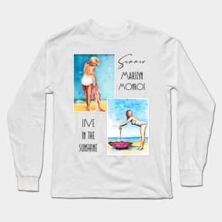 Marilyn Monroe on the beach Long Sleeve T-Shirt